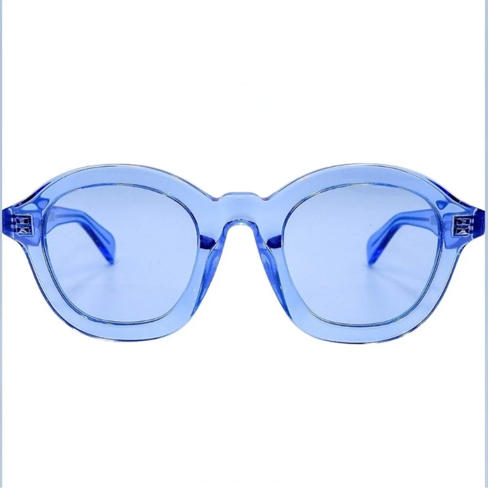 CELINE CL40017F ROUND SUNGLASSES BLUE NEW WITH CELINE CASE